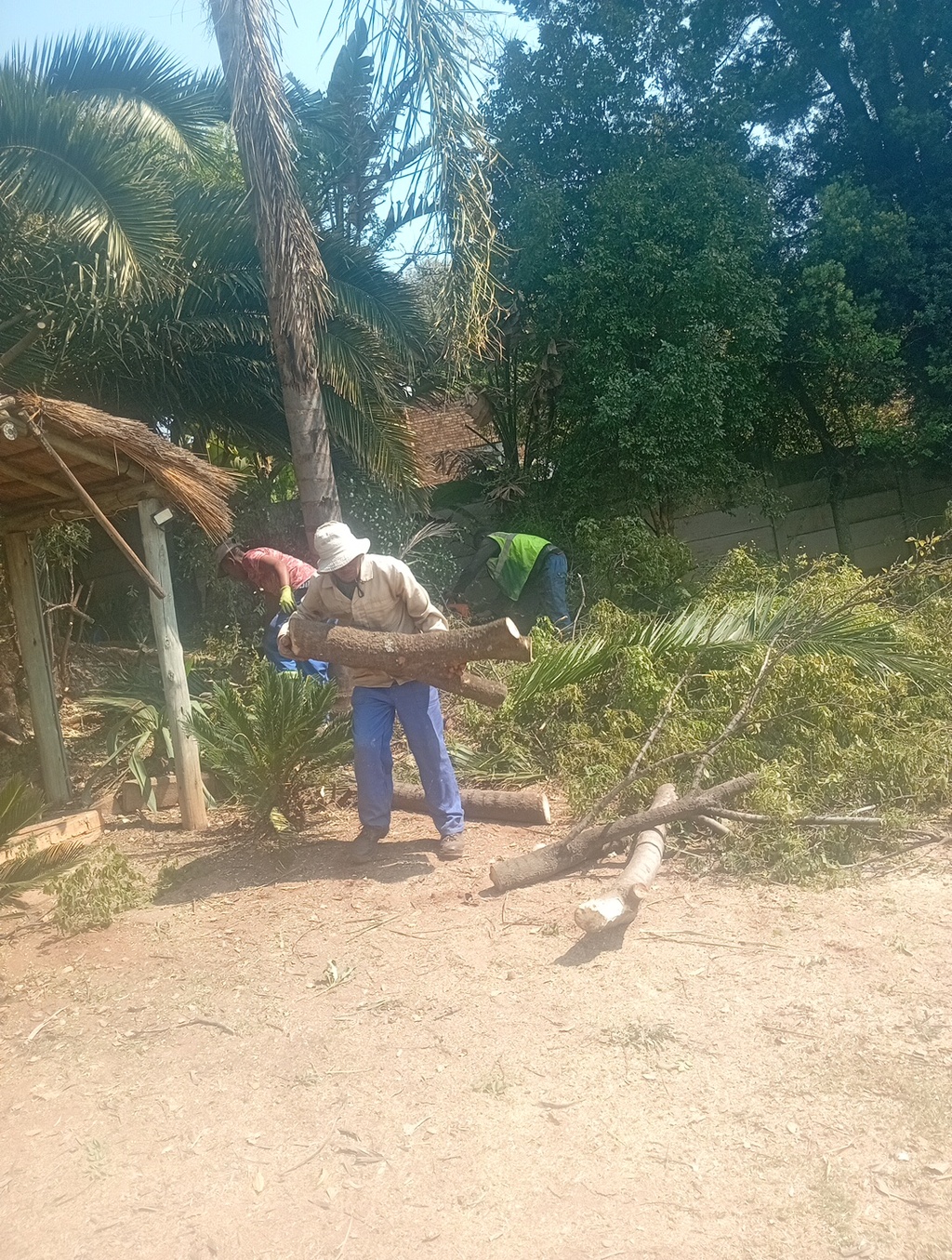 Our team cleaning on the site in Krugersdorp, Gauteng Province South Africa 